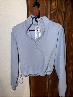 lululemon athletica Light Blue Half-Zip Pullover Hoodie
